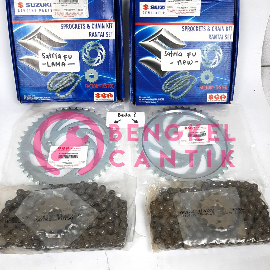 Gear set satria fu lama / satria fu new injeksi dan karburator karbu original ori SGP