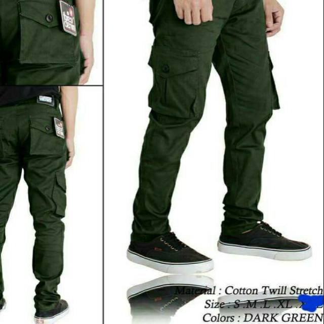  CELANA  CARGO HIJAU  ARMY  Shopee Indonesia