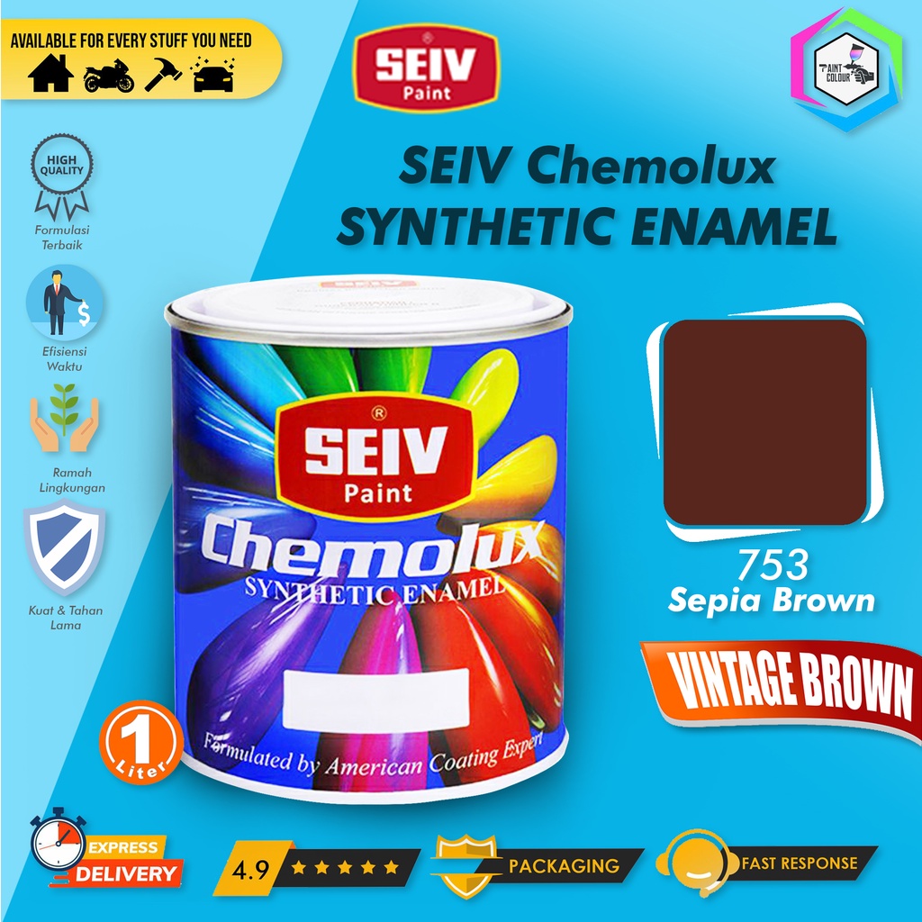 CAT BESI KAYU SEIV CHEMOLUX SUPER 753 Sepia Brown