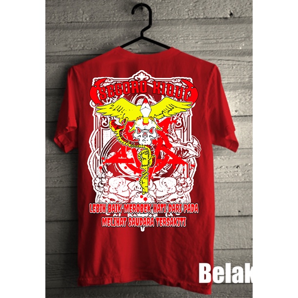 Kaos LIGAS Distro Limited Edition-Wajib KTA-Kaos Merah