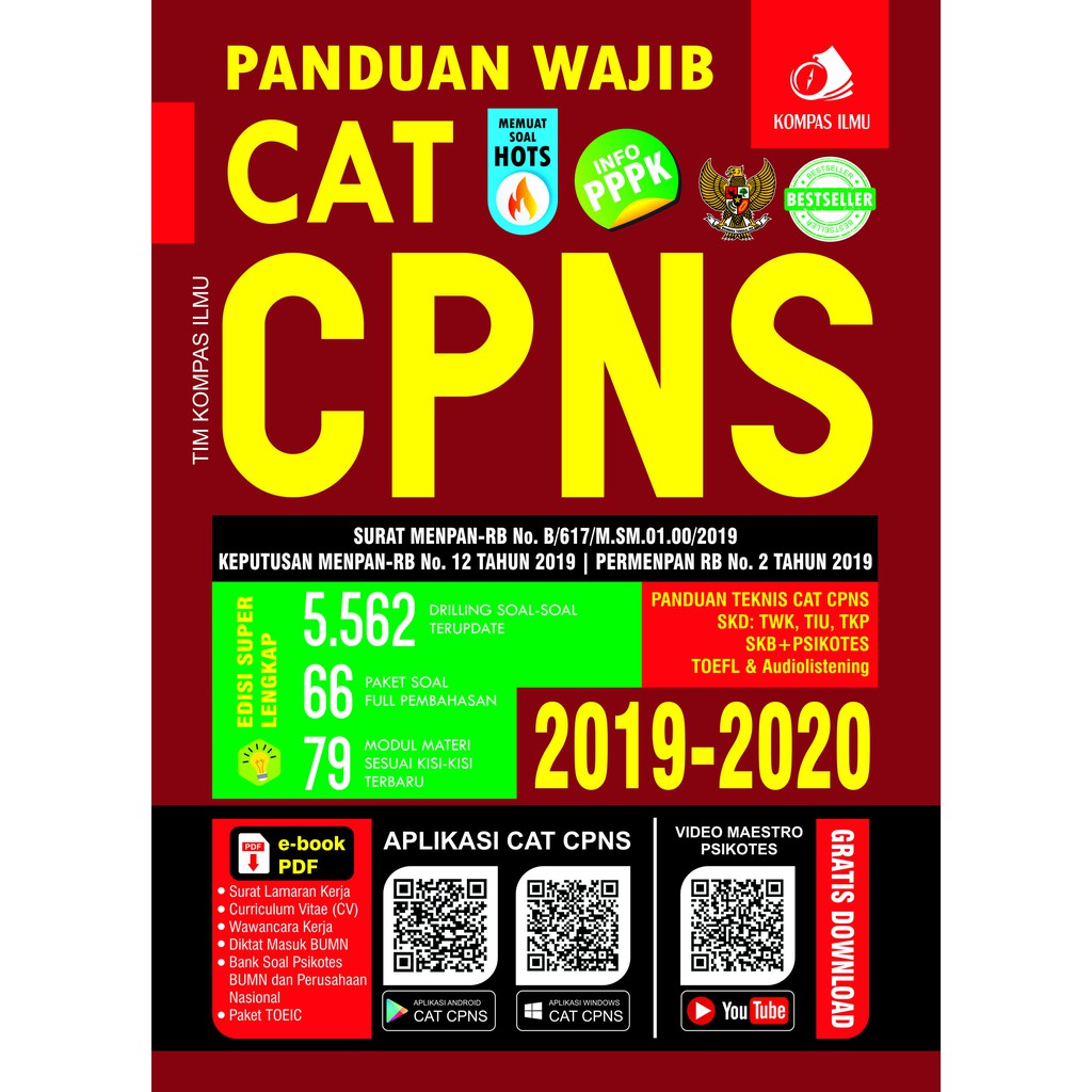 Buku Panduan Wajib Cat Cpns 2019 2020 By Kompas Ilmu Buku Cpns Terbaru Buku Cpns Cat Cpns 2020 Shopee Indonesia