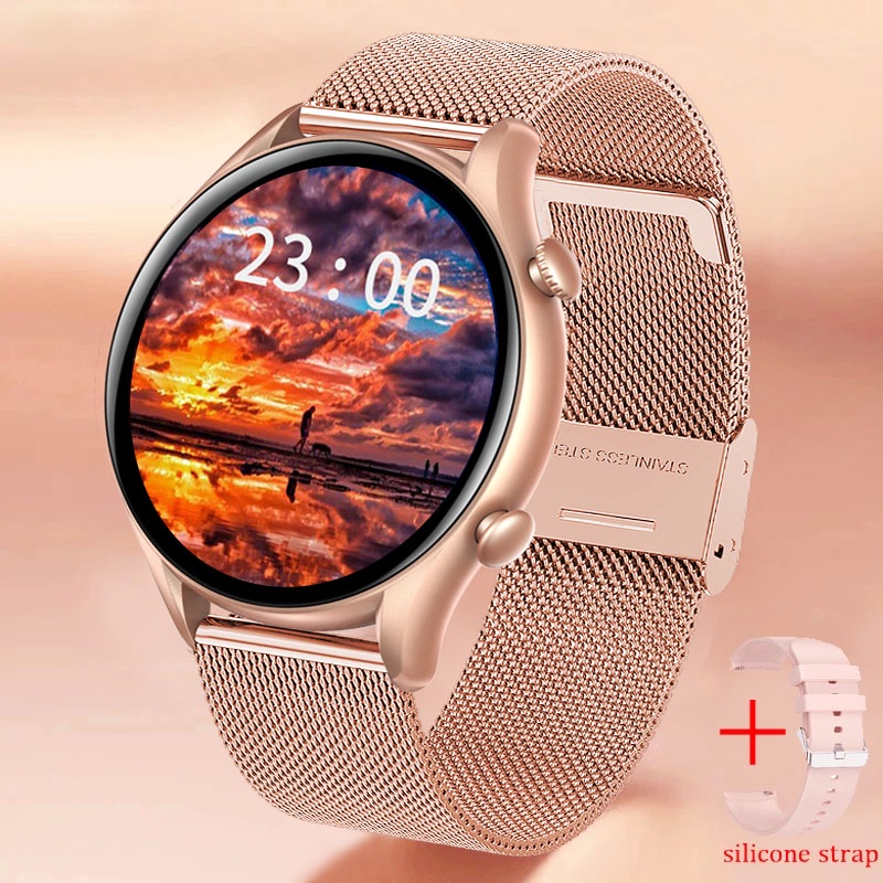 2022 New 360*360 HD Screen Fashion Ladies Smart Watch Bluetooth Call Watches Men Heart Rate Blood Ox