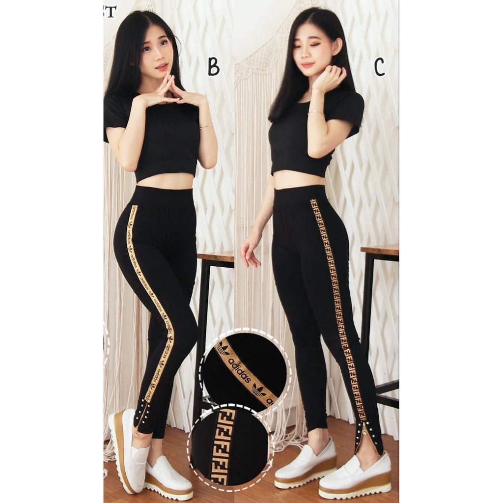 CELANA LEGGING LIST SLETING IMPORT