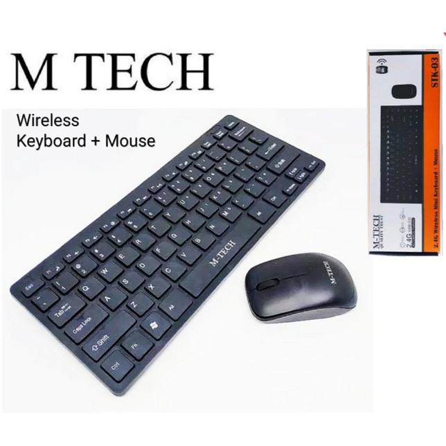 Trend-M-tech STK-03 Keyboard and Mouse Wireless NANO Receiver - Hitam