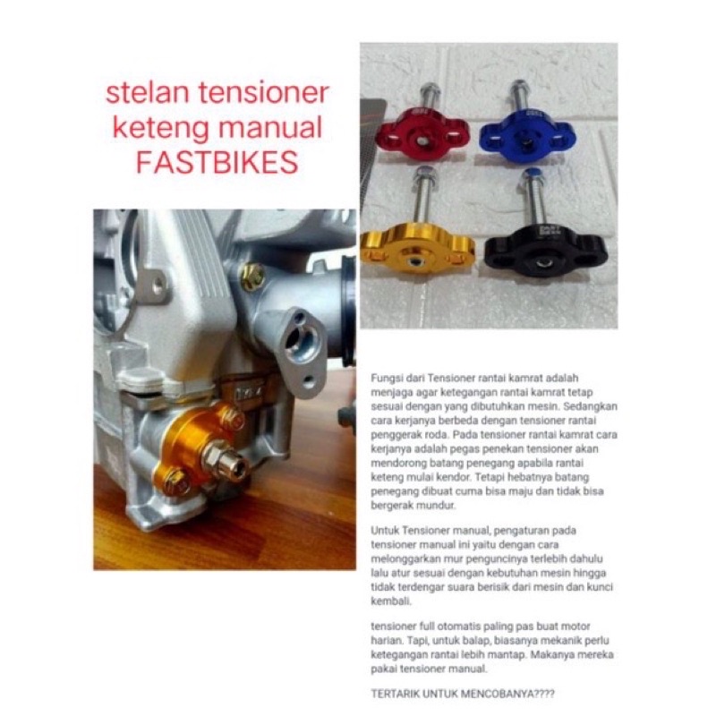 KETENG RACING / TENSIONER MANUAL / SETELAN KETENG MANUAL CNC FASTBIKES SATRIA FU 150