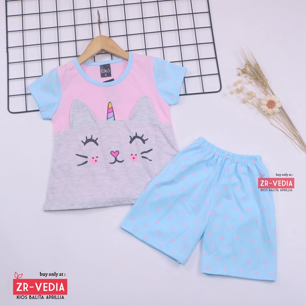 Setelan Momo Kids Size 1-10 Tahun / EXPORT Quality Baju Karakter Kaos Lengan Pendek Celana Pendek