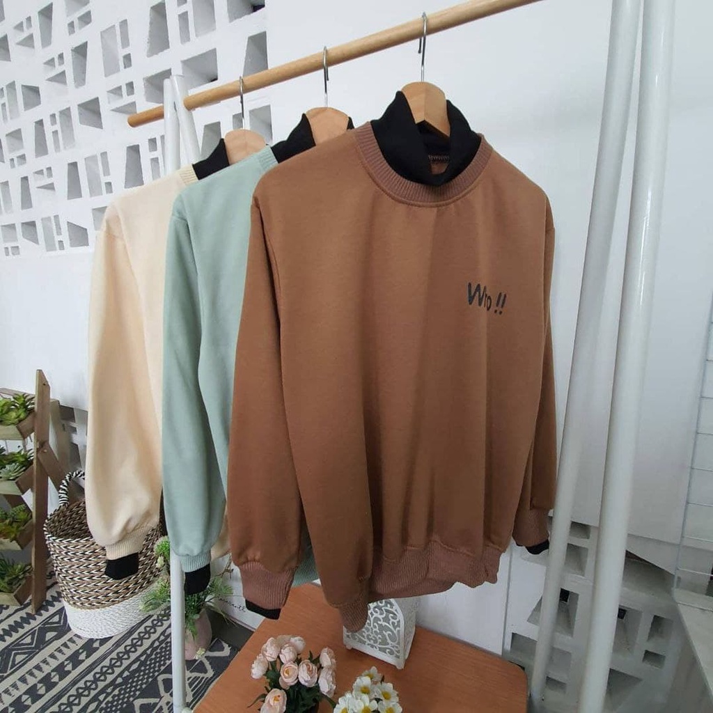 Nara Grosir - WHO Sweater l Sweater Polos l Sweater Pria dan Wanita