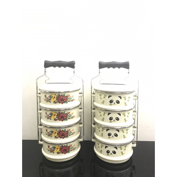 RANTANG ENAMEL 14CM / 4 SUSUN LUNCH BOX EMPAT SUSUN KOTAK MAKAN