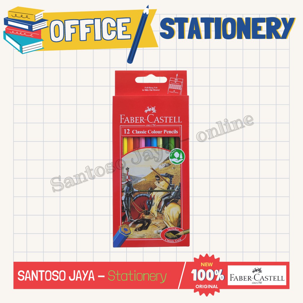 

Pensil Warna FABER CASTELL - 12 Classic Colour Pencils - 12L