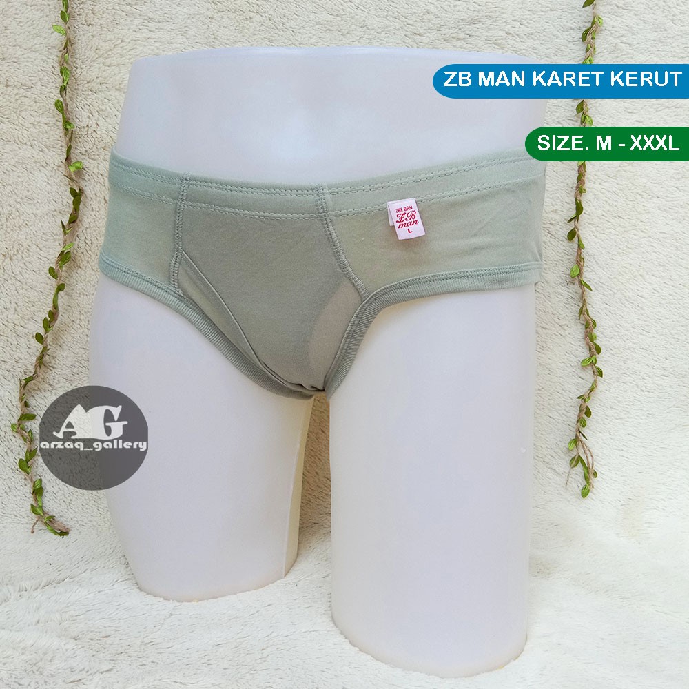 12 Pcs - ZB MAN KARET KERUT CD PRIA ZB MAN | CELANA DALAM PRIA MURAH