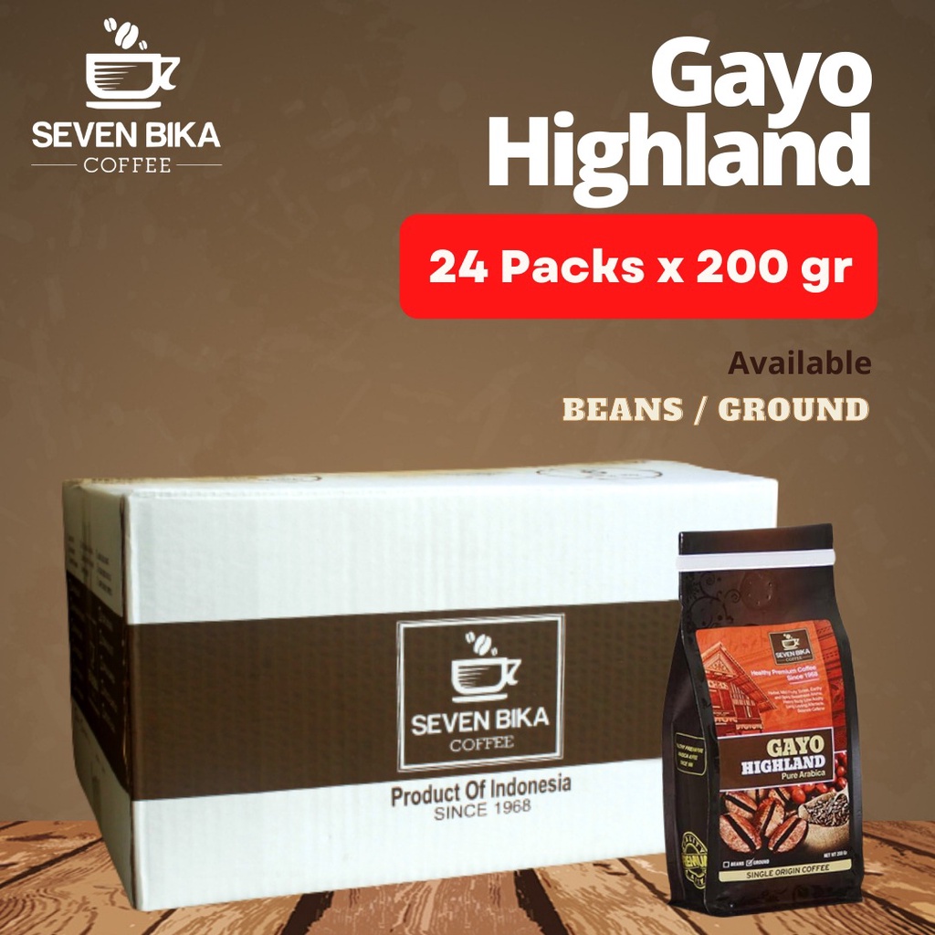 

SB Premium Gayo Highland Pure Arabica 200 Gr. Isi 24 Pcs. Biji/Bubuk.