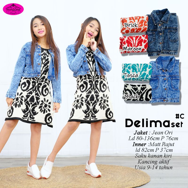One Set Rajut Anak Perempuan dress rajut knit wanita #jaket jeans wanita #kekinian