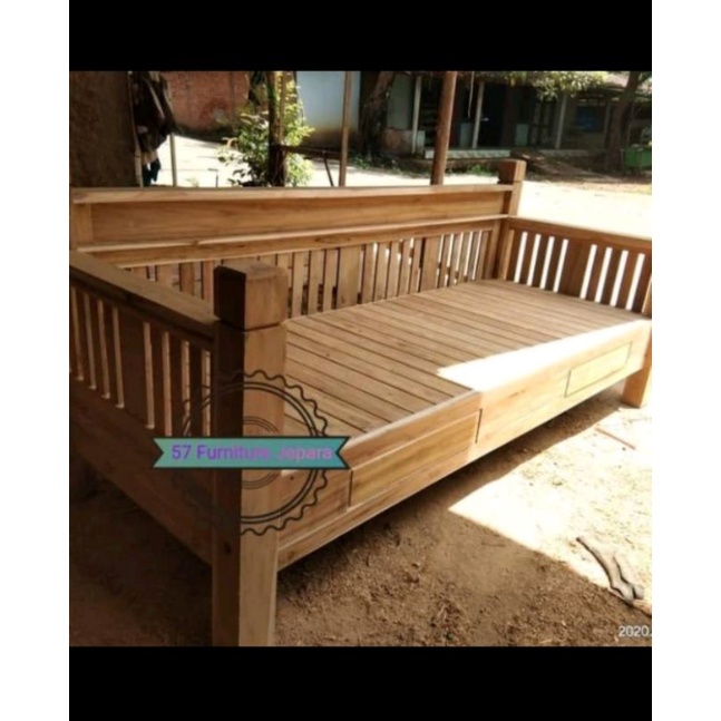 pesanan bale bale kursi tamu bangku panjang antik kayu jati mentah