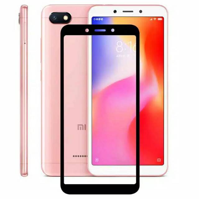 Tempered glass redmi 6A full Screen cover