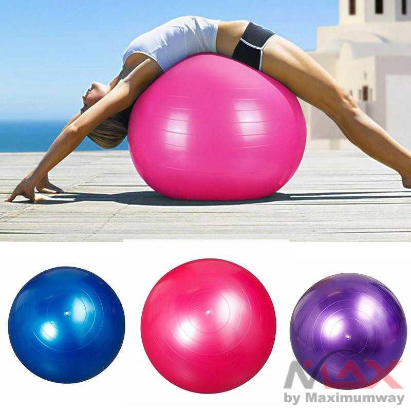 BOLA YOGA BALL FITNESS GYM SENAM PILATES OLAHRAGA DIAMETER 65cm LENTUR EMPUK ANTI SLIP / Bola Yoga Pilates Fitness Gym Warna Biru / bola fitnes / bla fitness / bola pitnes / pitness / bola senam / bola yoga / alat bola senam / senam bola