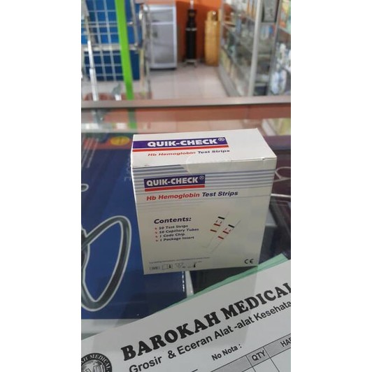 HB Hemoglobin Test Strips Quik Check