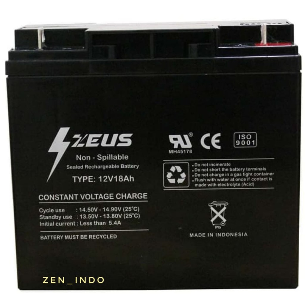 Aki UPS 12V 18Ah 12 v 18 ah Zeus