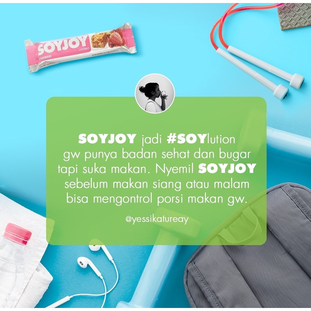 SOYJOY Snack Bar - Almond Chocolate / Raisin Almond / Strawberry / Danish Cheese - Cemilan Instan Sehat - Gluten Free - Soy Food Soylution