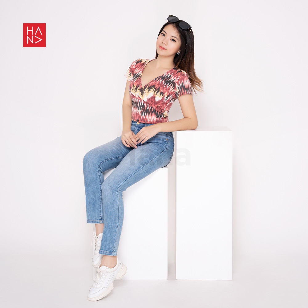 Hana Fashion - Allison Crop Top T-Shirt Simple Girly - CT043