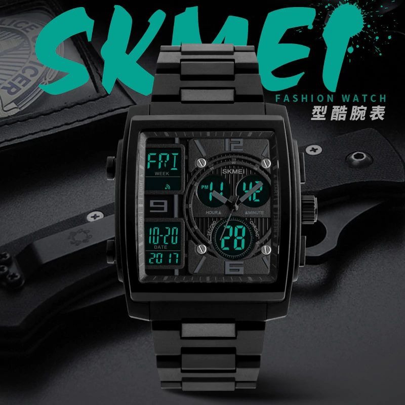 SKMEI 1274 Jam Tangan Pria Rantai Digital Analog WK-SBY