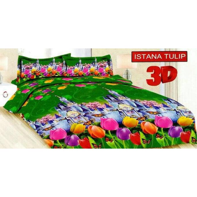 Sepre Bonita Mitif, Sprei Bonita Istana Tulip No.1 King 180 Seprai Sprai Sepray Bed Bantal ,Bahan
