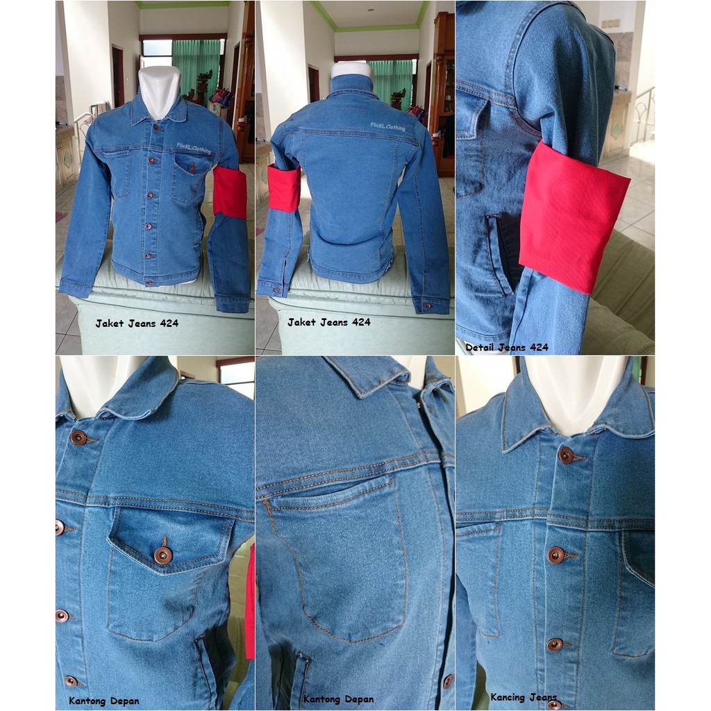 Jaket Jeans Denim 424 Panjang Bio Wash Twill Katun