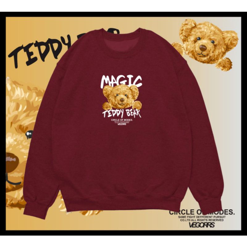 DTF OBLONG MAGIC BEAR SWEATER DIGITAL PRINTING