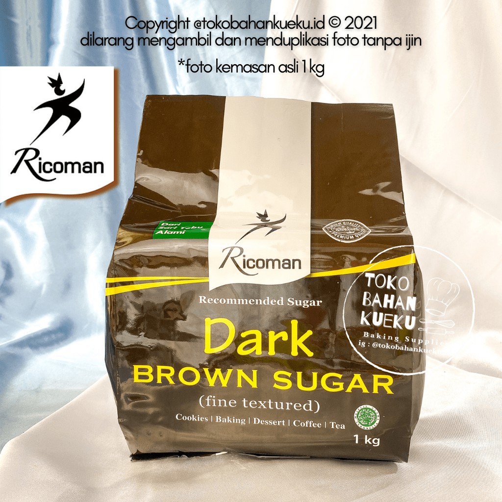 

RICOMAN Dark Brown Sugar 1 kg Gula Merah