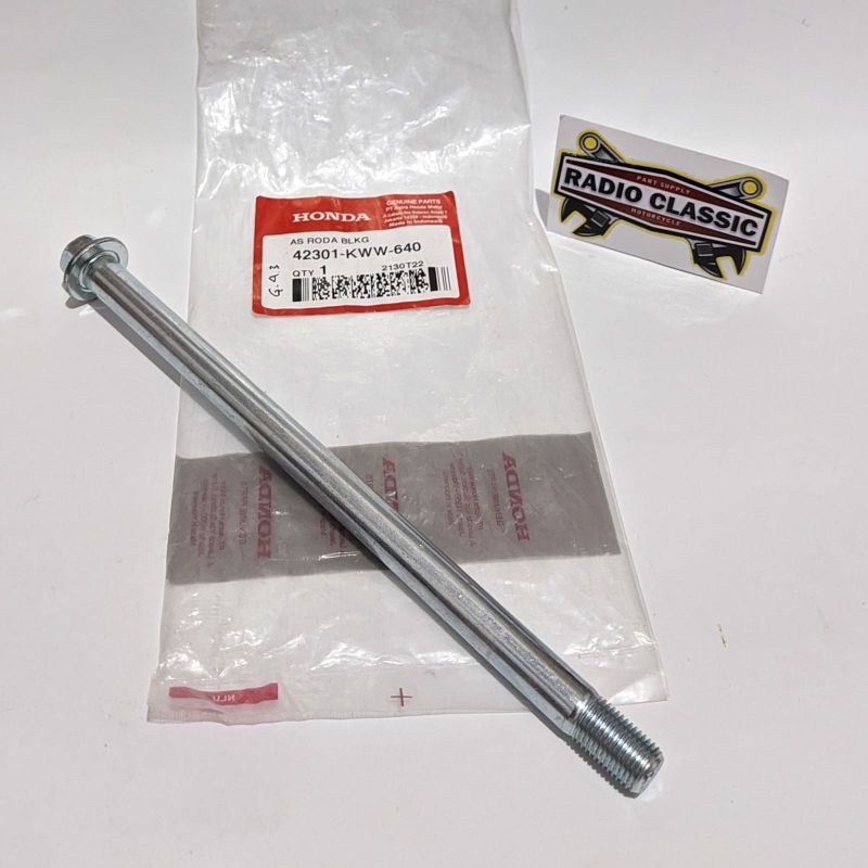 AS RODA BELAKANG AXLE RR WHEEL HONDA REVO 110 FI SUPRA X 125 FI 42301KWW640 ORI AHM