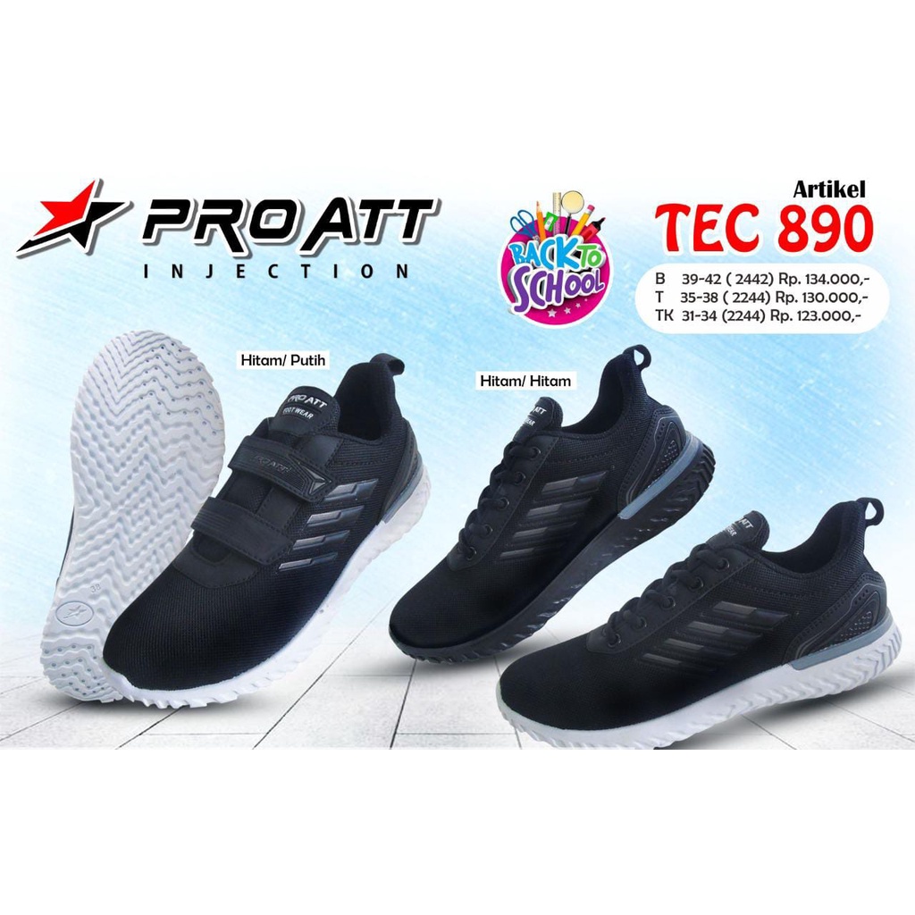 gof PRO ATT TEC 892 HITAM sepatu pria casual sepatu sekolah sneakers