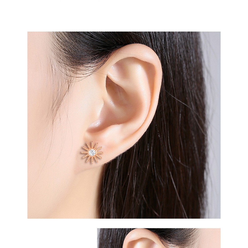 925 Perak Lucu Anting-Anting Anting-Anting Gaya Korea Wanita Butterfly Bunga Moon Cinta Berbentuk Hati Fashion Ornamen