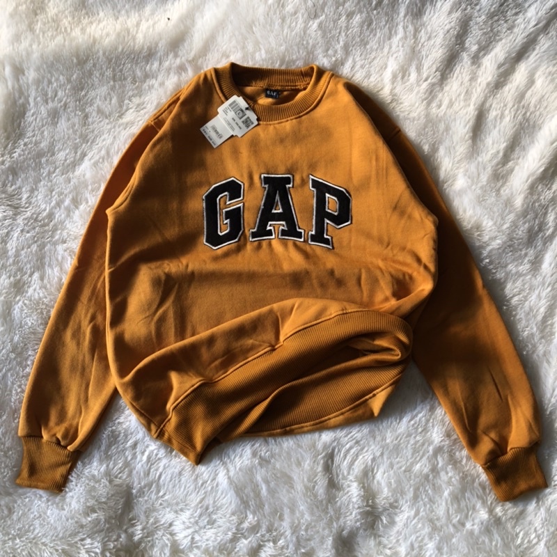 Crewneck GAP Hijau Botol Bordier Premium Original