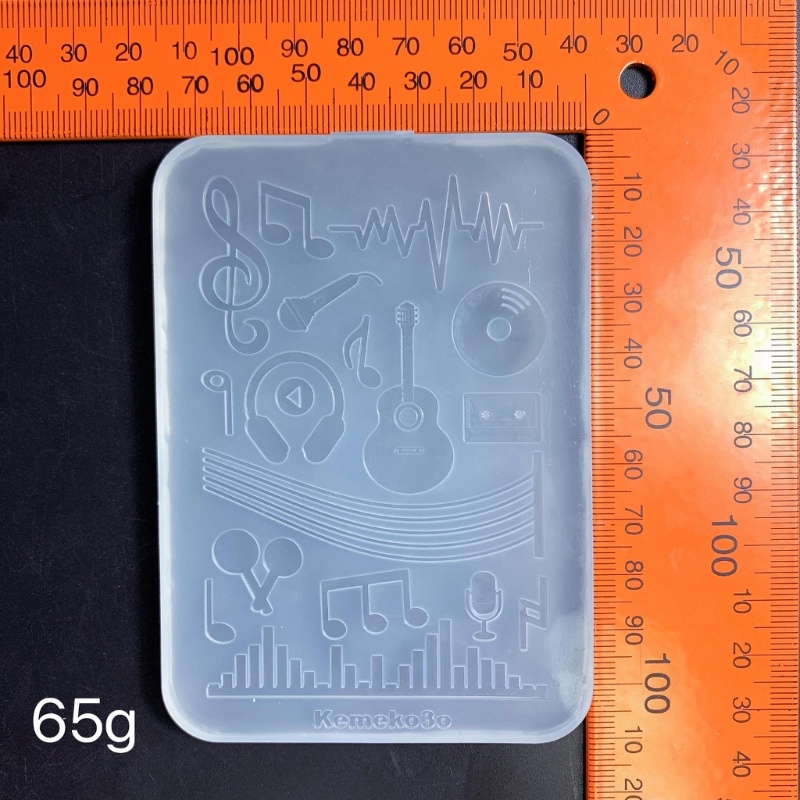 SIY Geometry Filler Musical Symbols Resin Casting Silicone Mold Woman Keychain Pendant Ornament Mold for DIY Crafts