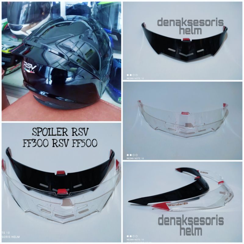 TERMURAH SPOILER GPR HELM RSV FF300 RSV FF500 RSV FF ZERO HITAM BENING PRENIUM
