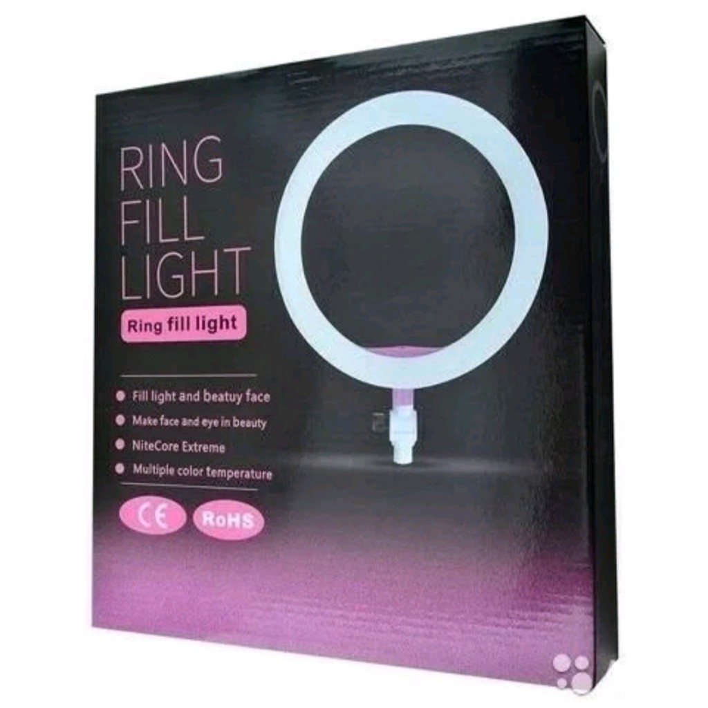 Ring Fill Light 26 CM / Lampu Selfie Studio Photo Plus Tripod Pendek 25 CM / Ring Light 26 CM