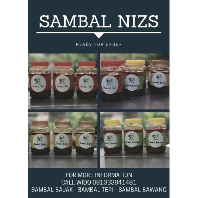 

Sambal teri bajak bawang 275-280ml sambal siap saji.makan gak perlu repot lagi.