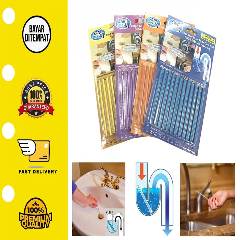 [BISA COD] SANI Stick Untuk WC Stik Pembersih Pipa Pembuangan Saluran Air Stick Drain Cleaner