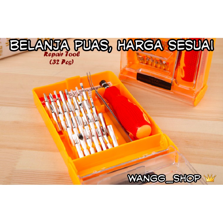 OBENG SET LENGKAP 32 IN 1 / SCREWDRIVER 32 IN 1 COMPLETE SET TOOLKIT