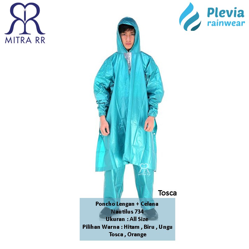 Jas Hujan Poncho Lengan Celana Plevia Nautilus 734 – Ponco Motor Unisex