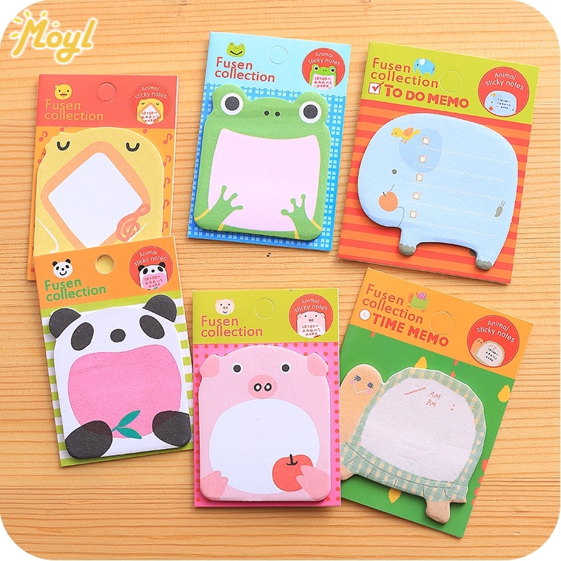 Memo Sticky Notes Bentuk Binatang Kartun Gaya Korea