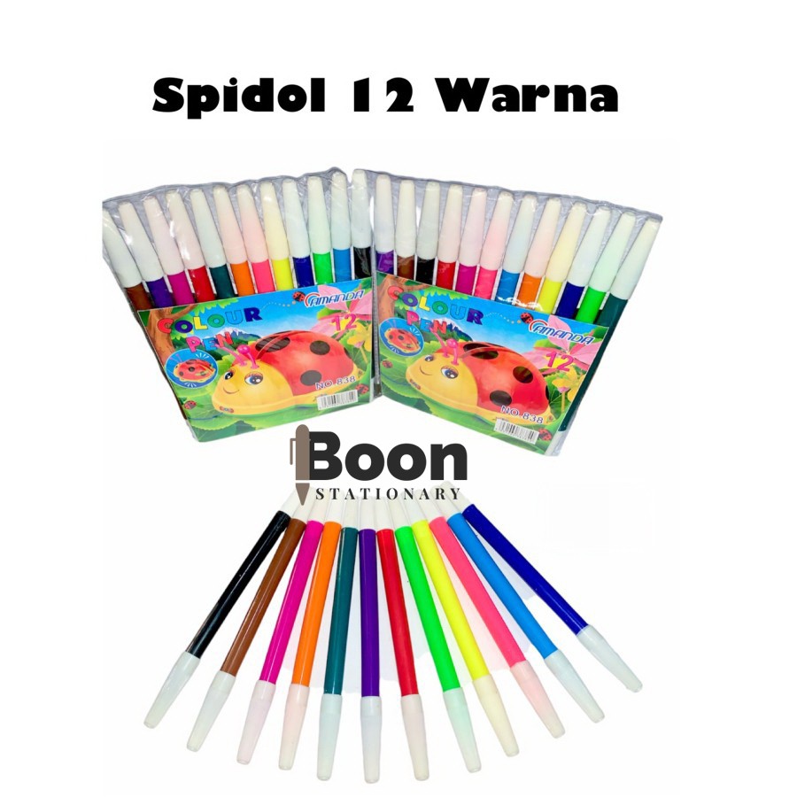 

[12 Warna] Spidol Kecil Warna / Colour Pen Mewarna