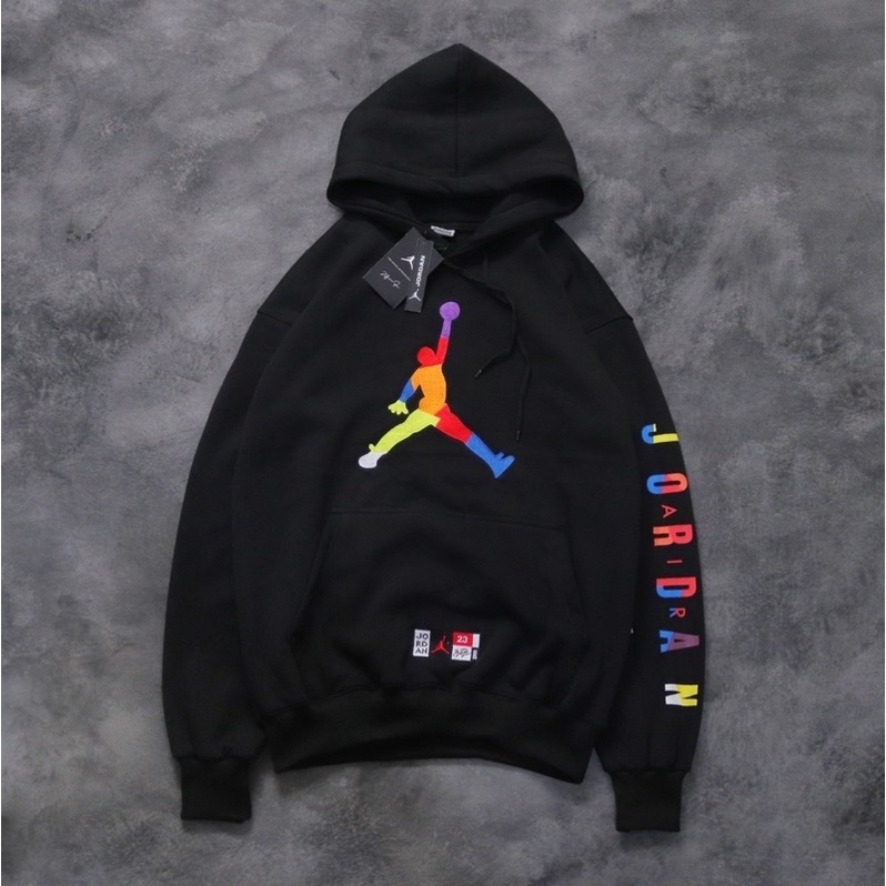 HOODIE AIR JORDAN - RAINBOW BORDIR FULLTAG &amp; LEBEL