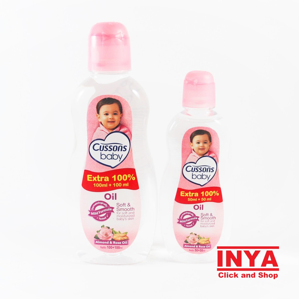 CUSSONS BABY OIL SOFT &amp; SMOOTH ALMOND &amp; ROSE OIL 100ml