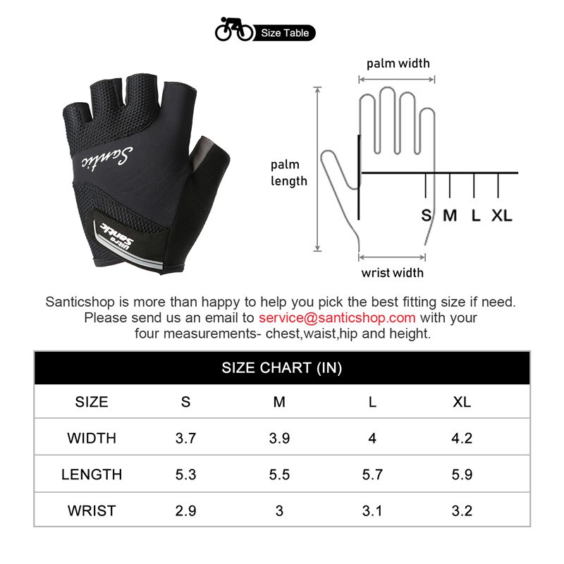 Santic Java Cycling Gloves Half Finger premium WM9P040