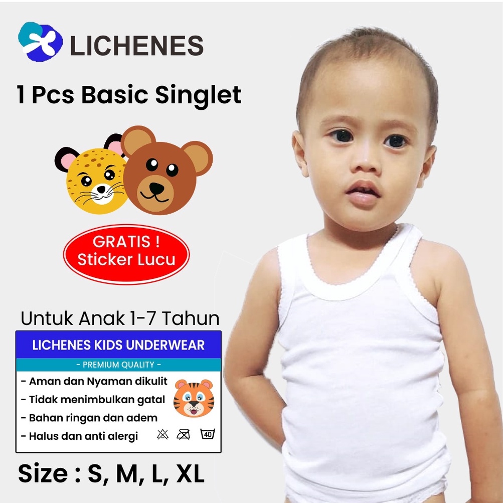 Kaos Dalam Anak Singlet Usia 1-7 Tahun