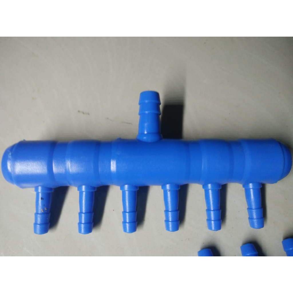 Keran Aerator 6 Cabang Aquarium Aquascape Hidroponik- Cabang Air Pump LP 6 Lubang Termurah