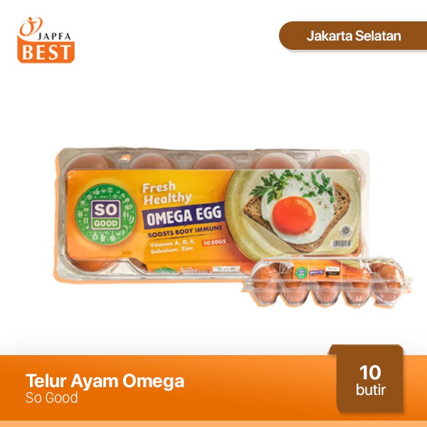 So Good Telur Ayam Omega / Fresh Healthy Omega Egg  - 10 Butir