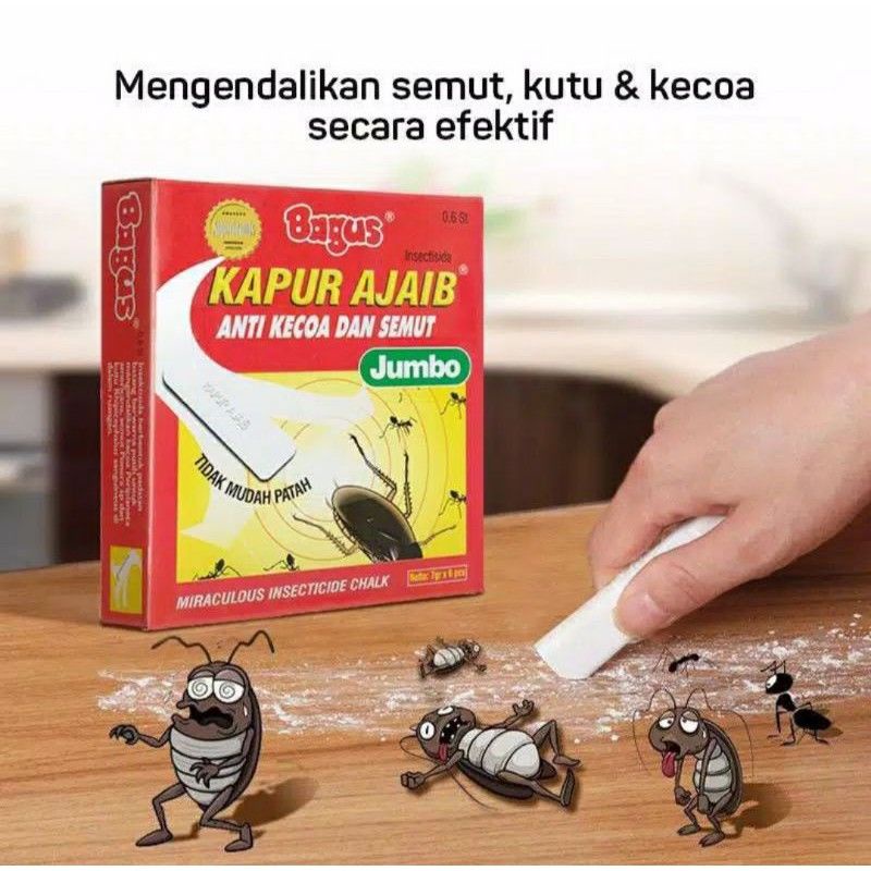 KAPUR AJAIB Anti Semut  ORIGINAL BAGUS JUMBO ( isi 1 JUMBO )