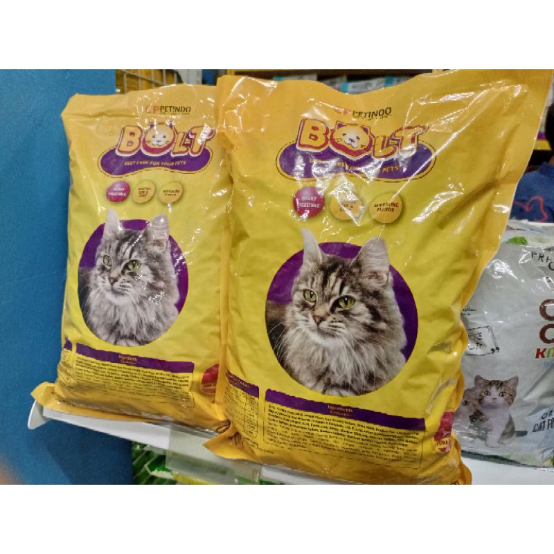 Makanan kucing murah bolt cat donat repeck 1kg makanan kucing dewasa bolt cat