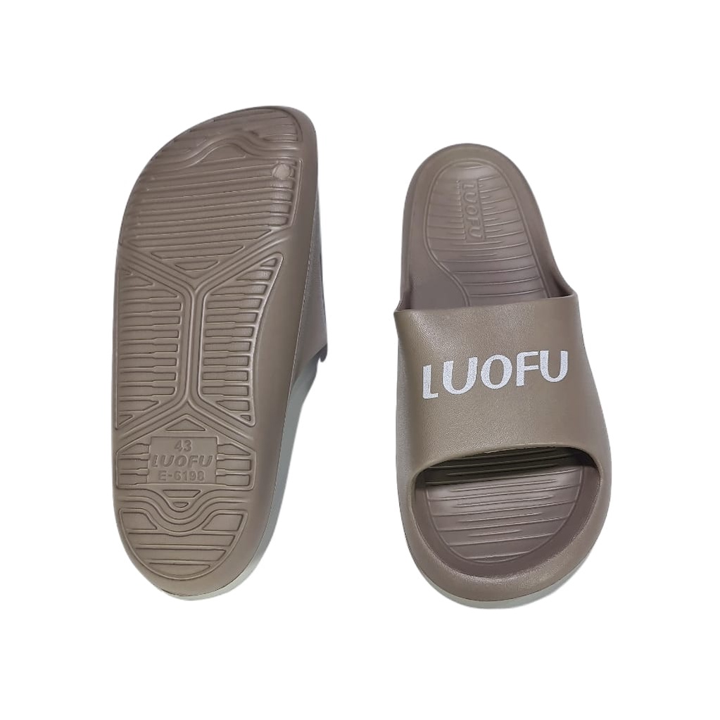 LUOFU ORIGINAL jelly sandal karet empuk murah slop pria sendal cowok selop import E6198A06SL